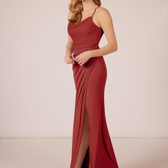 Bridesmaid or formal dress terracotta color - Picture 3 of 3